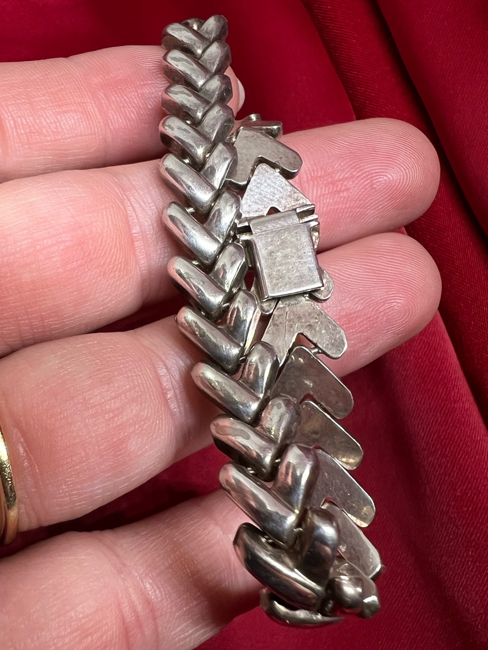 Chunky Sterling Silver Link Bracelet ITALY